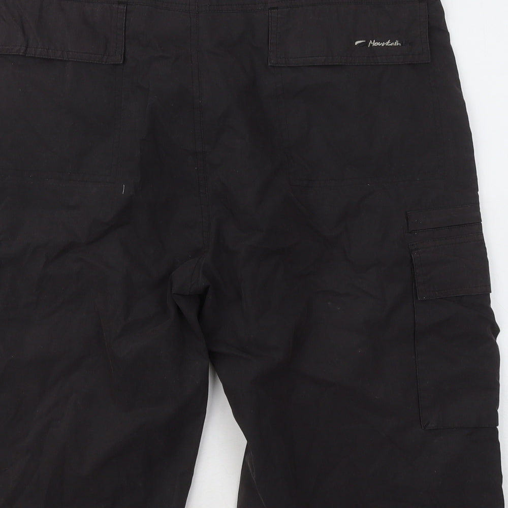Mountain Life Mens Grey Polyester Cargo Shorts Size 36 in Regular