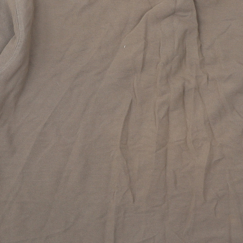 Cotton Traders Mens Brown Cotton Polo Size M Collared