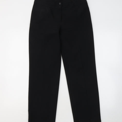 Marks and Spencer Womens Black Polyester Sweatpants Trousers Size 10 L27 in Regular