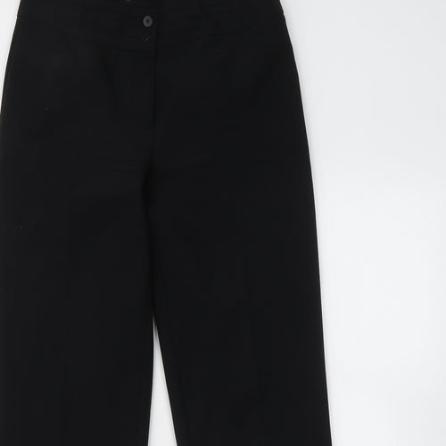 Marks and Spencer Womens Black Polyester Sweatpants Trousers Size 10 L27 in Regular