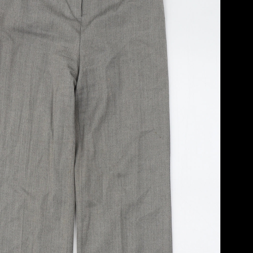 Wallis Womens Grey Polyester Trousers Size 8 L26 in Regular
