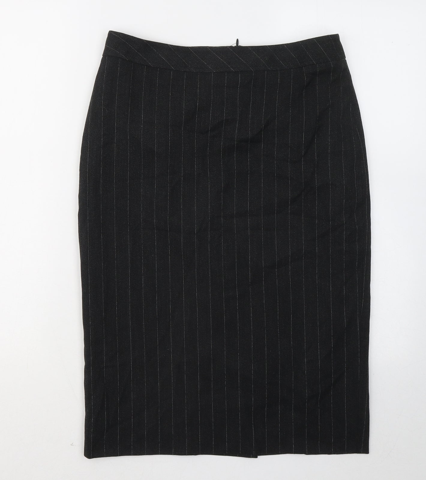 Autonomy Womens Black Striped Polyester Straight & Pencil Skirt Size 8