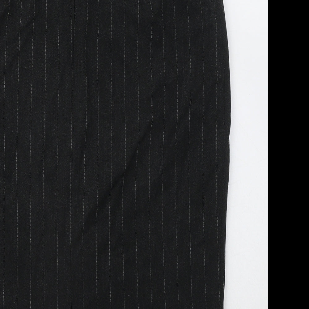 Autonomy Womens Black Striped Polyester Straight & Pencil Skirt Size 8