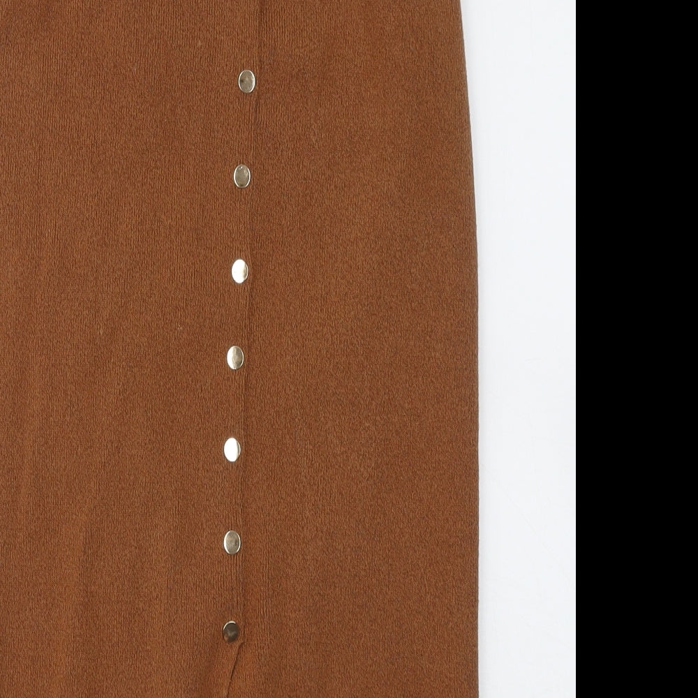Atmosphere Womens Brown Cotton Straight & Pencil Skirt Size 12