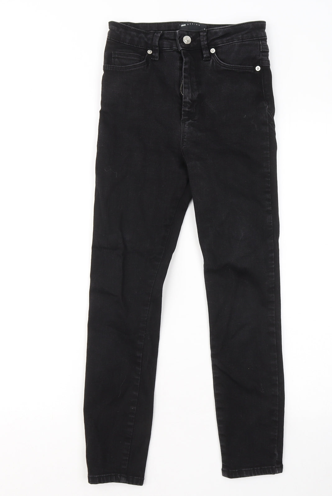 ASOS Womens Black Cotton Skinny Jeans Size 25 in L30 in Regular