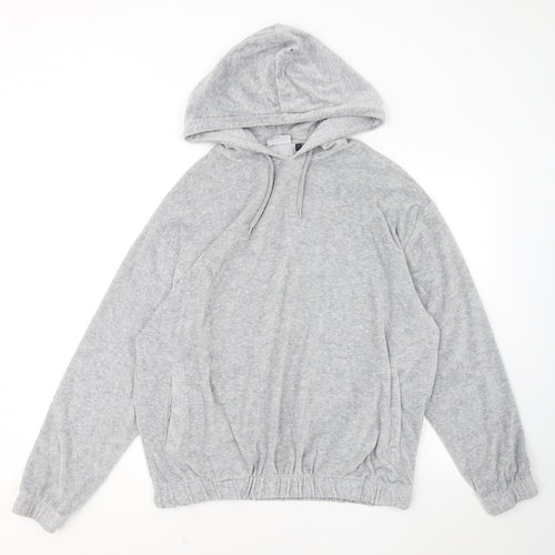 ASOS Womens Grey Polyester Pullover Hoodie Size S