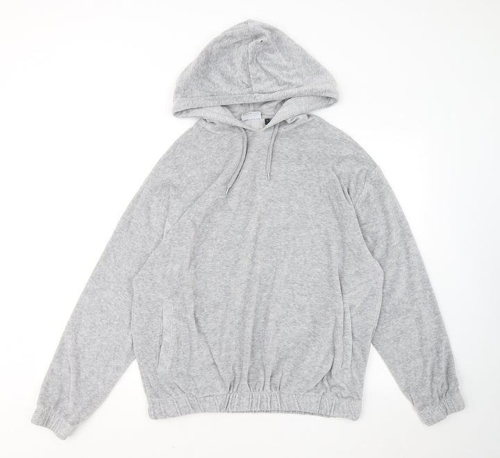 ASOS Womens Grey Polyester Pullover Hoodie Size S