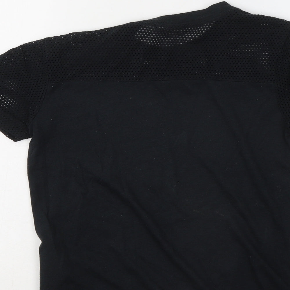 Nike Boys Black Polyester Basic T-Shirt Size 8-9 Years Round Neck