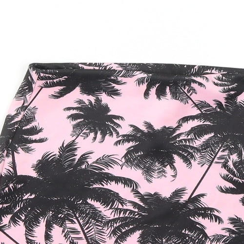 Missguided Womens Pink Floral Polyester A-Line Skirt Size 10