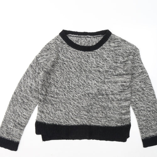 Internacionale Womens Grey Round Neck Acrylic Pullover Jumper Size 14