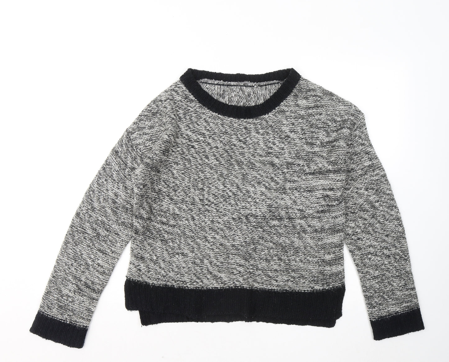 Internacionale Womens Grey Round Neck Acrylic Pullover Jumper Size 14