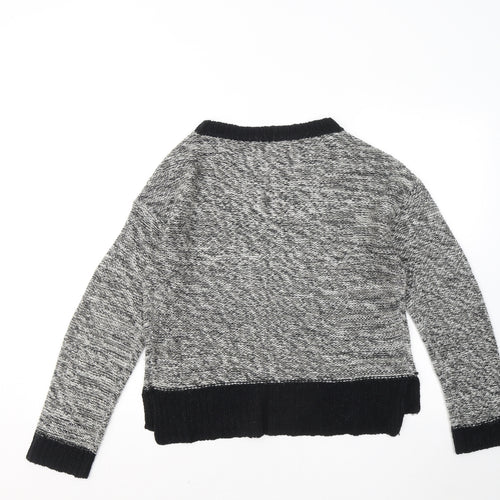 Internacionale Womens Grey Round Neck Acrylic Pullover Jumper Size 14
