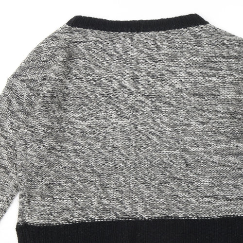 Internacionale Womens Grey Round Neck Acrylic Pullover Jumper Size 14