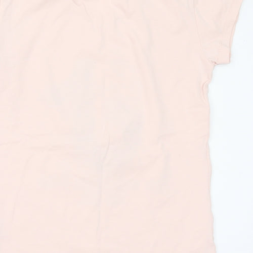 Pampella Girls Pink Cotton Basic T-Shirt Size 10 Years Crew Neck - Tik Tok