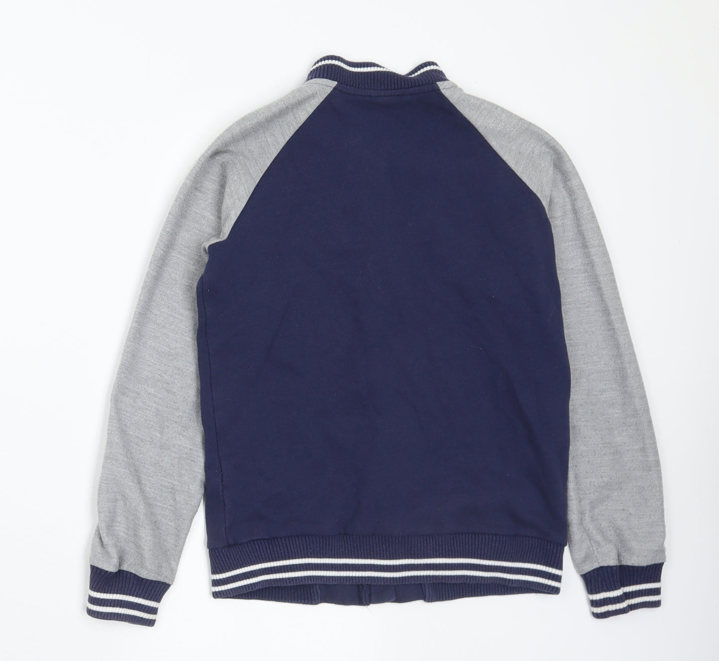 George Girls Blue Geometric Cotton Full Zip Sweatshirt Size 10-11 Years
