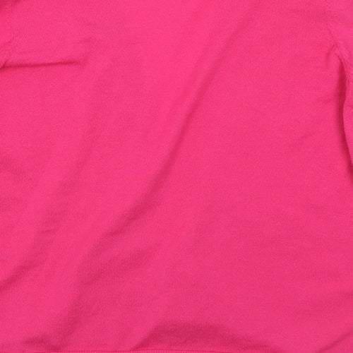 George Womens Pink V-Neck Polyester Cardigan Jumper Size M