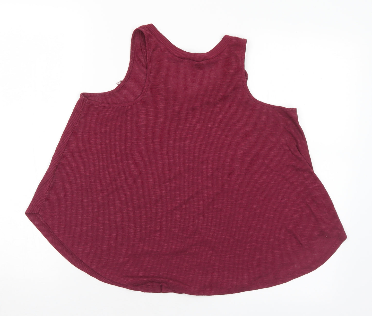 Atmosphere Womens Purple Polyester Basic Tank Size 12 V-Neck