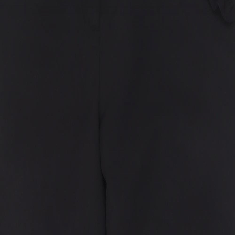 Miss Selfridge Womens Black Polyester Trousers Size 10 L26 in Regular