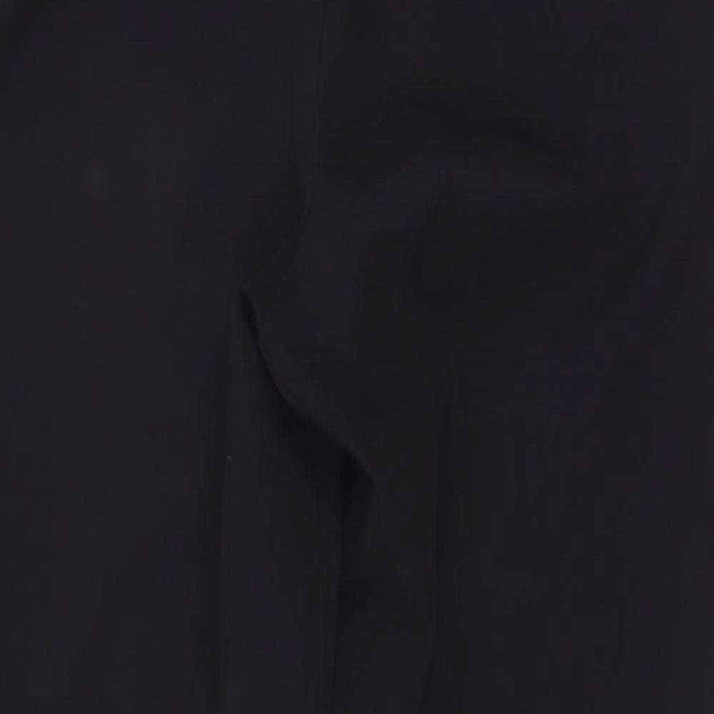 Miss Selfridge Womens Black Polyester Trousers Size 10 L26 in Regular
