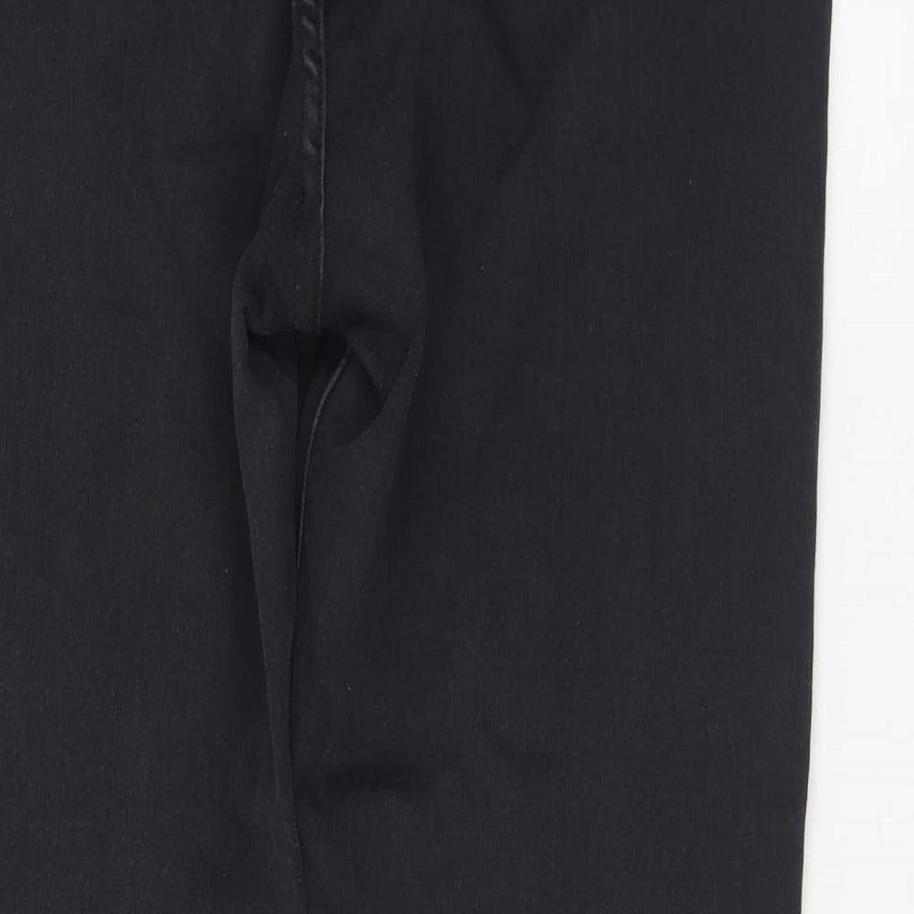 New Look Womens Black Cotton Tapered Jeans Size 14 L29 in Regular