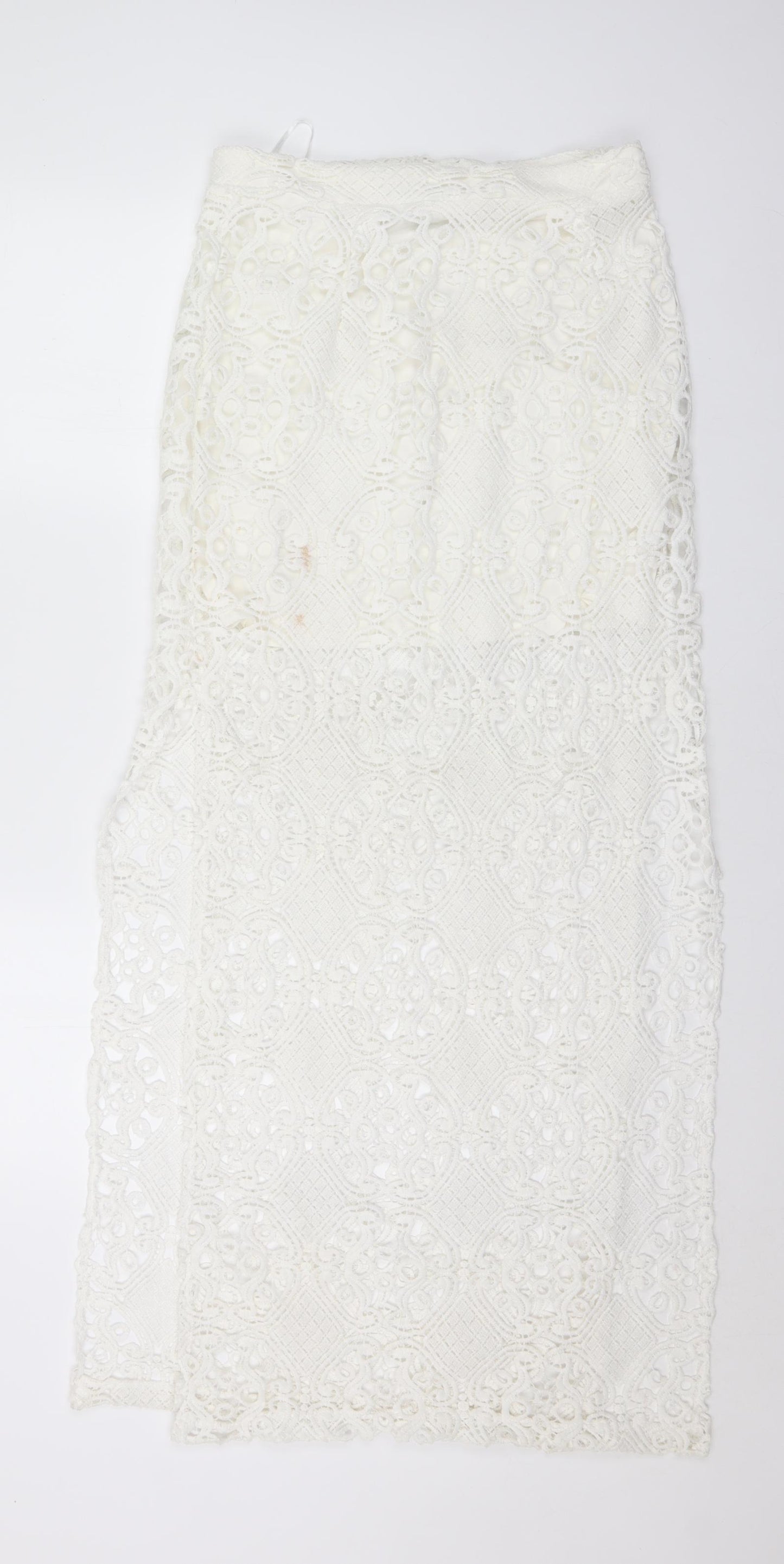 Missguided Womens White Polyester Maxi Skirt Size 10