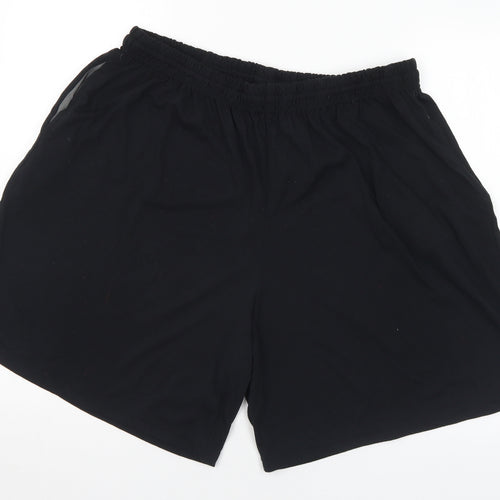 Gildan Mens Black Polyester Sweat Shorts Size 3XL L8 in Regular