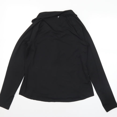Workout Womens Black Jacket Size 12 Zip - 12-14