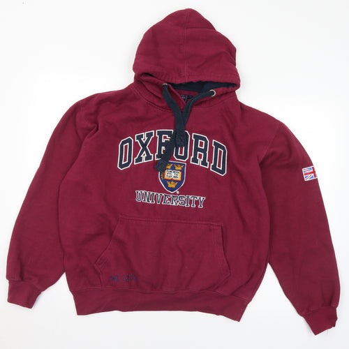 Oxford University Mens Purple Cotton Pullover Hoodie Size M - Oxford university