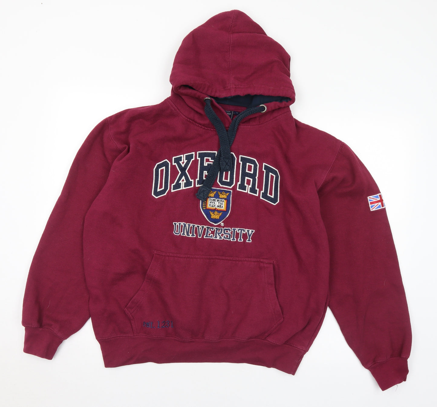 Oxford University Mens Purple Cotton Pullover Hoodie Size M - Oxford university