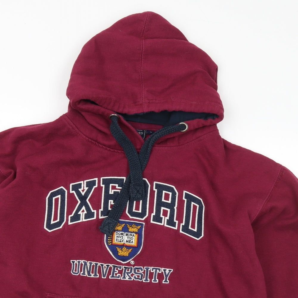 Oxford University Mens Purple Cotton Pullover Hoodie Size M - Oxford university