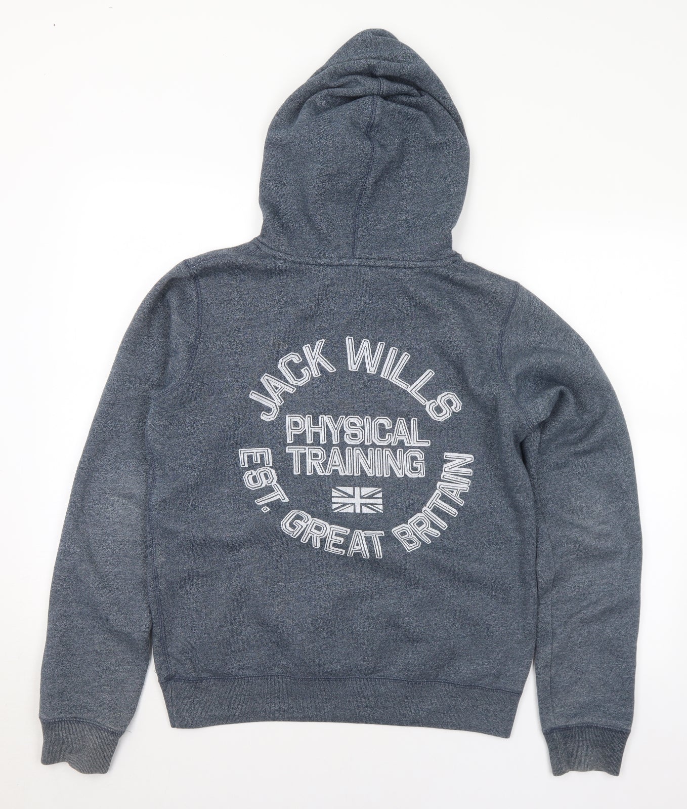 Jack Wills Womens Blue Cotton Pullover Hoodie Size 12 - Logo