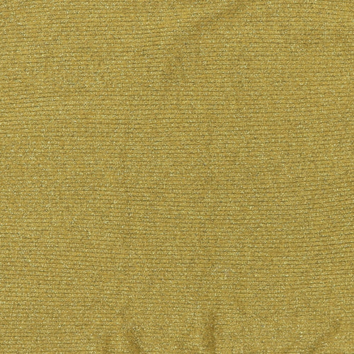 F&F Womens Gold Mock Neck Viscose Pullover Jumper Size 20