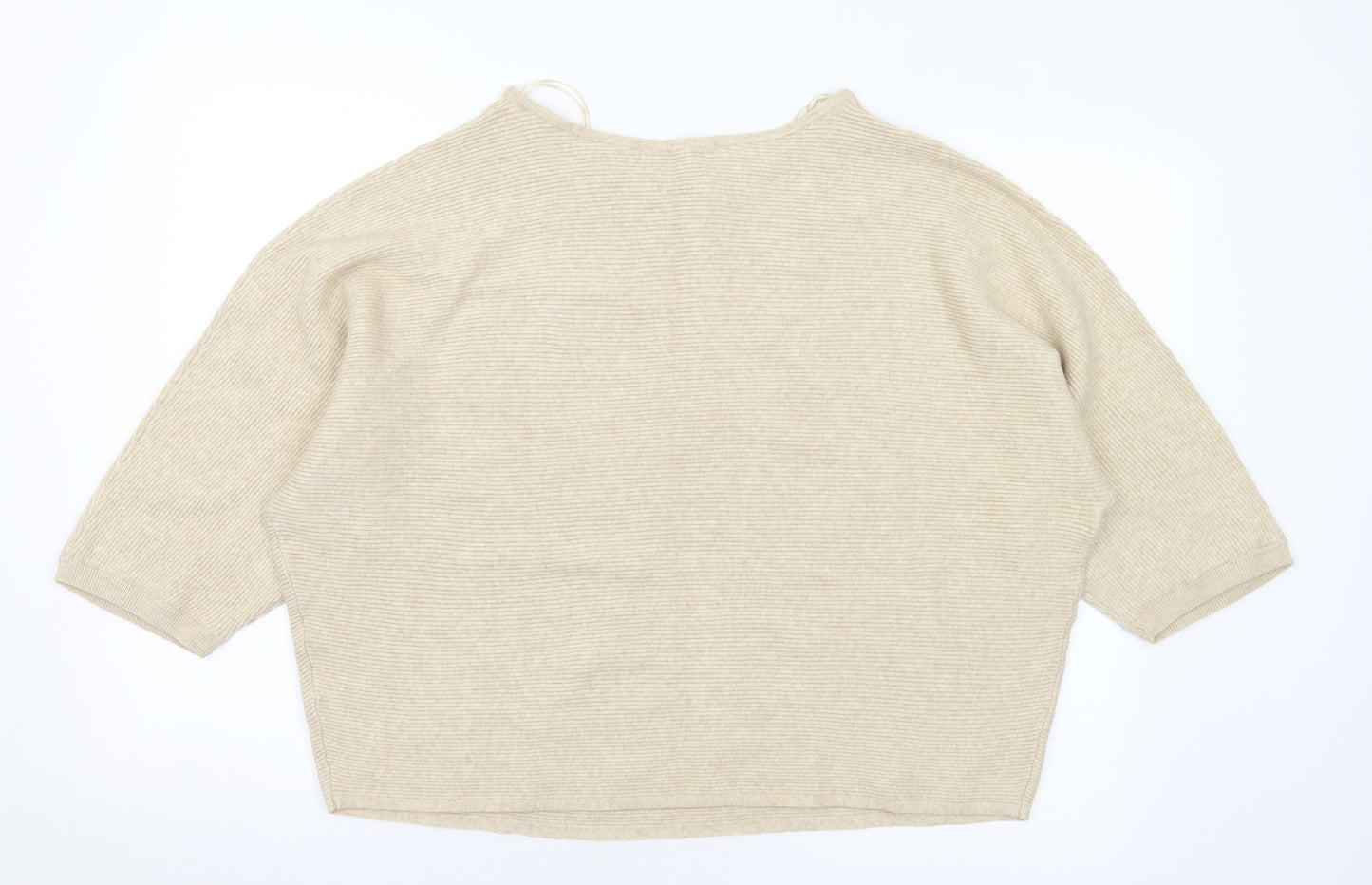 George Womens Beige Boat Neck Viscose Pullover Jumper Size 20 - 20-22