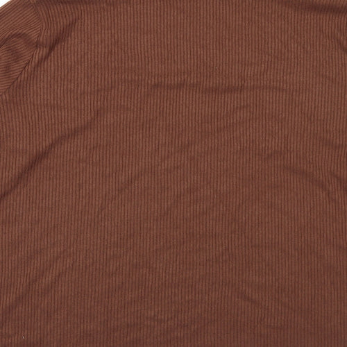 George Womens Brown Roll Neck Viscose Pullover Jumper Size 24