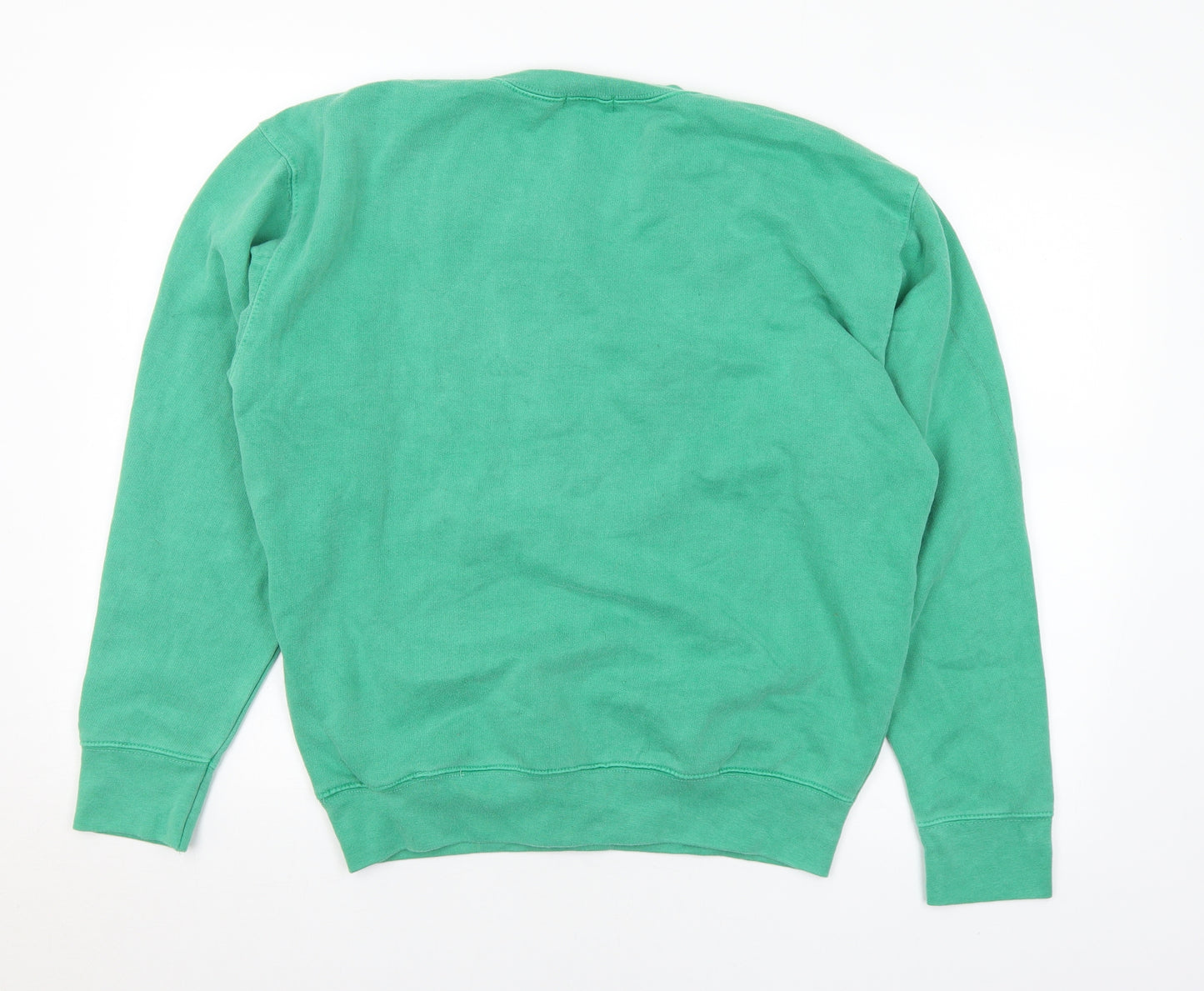 PRETTYLITTLETHING Mens Green Polyester Pullover Sweatshirt Size M - California