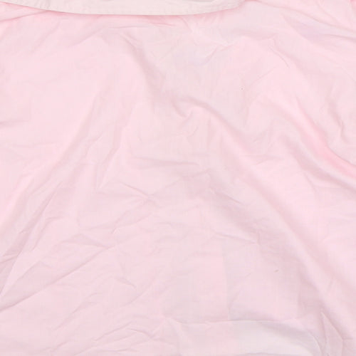 TU Womens Pink Polyester Basic Button-Up Size 14 Collared