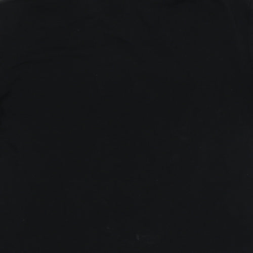 Firetrap Mens Black Striped Polyester Polo Size M Collared