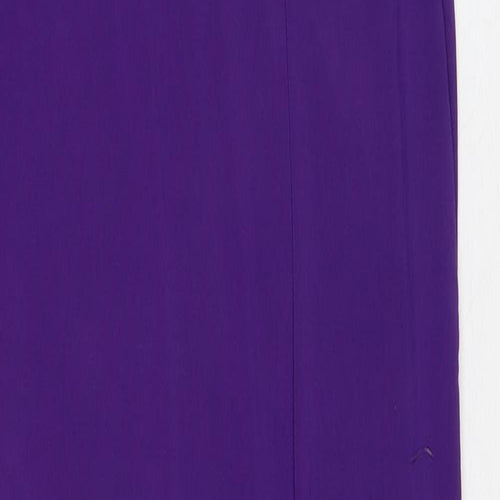 Boohoo Womens Purple Polyester Maxi Size 8 One Shoulder