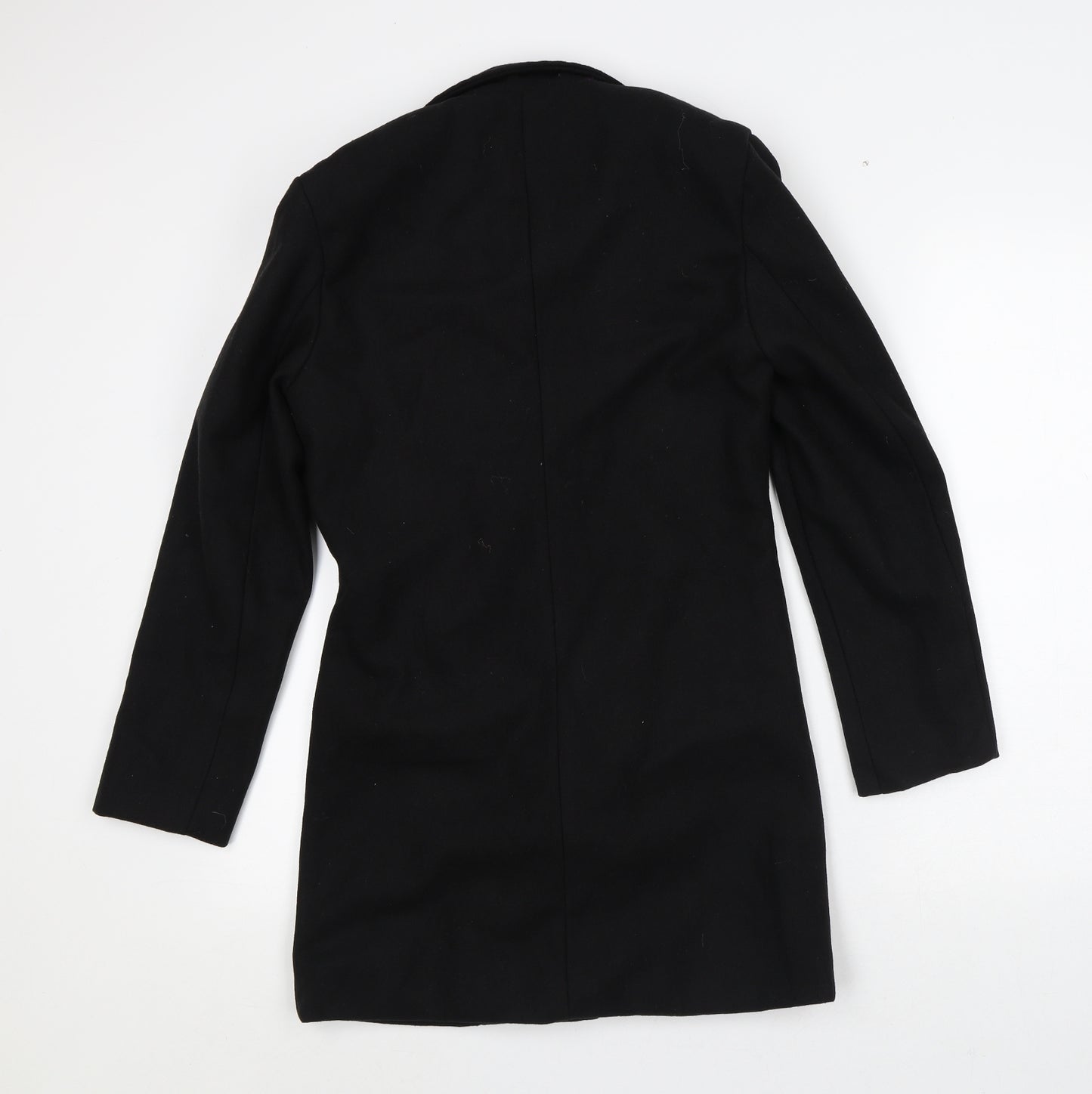 Mymstorm Womens Black Trench Coat Coat Size M