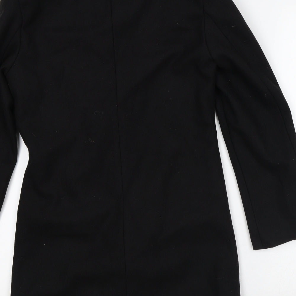 Mymstorm Womens Black Trench Coat Coat Size M