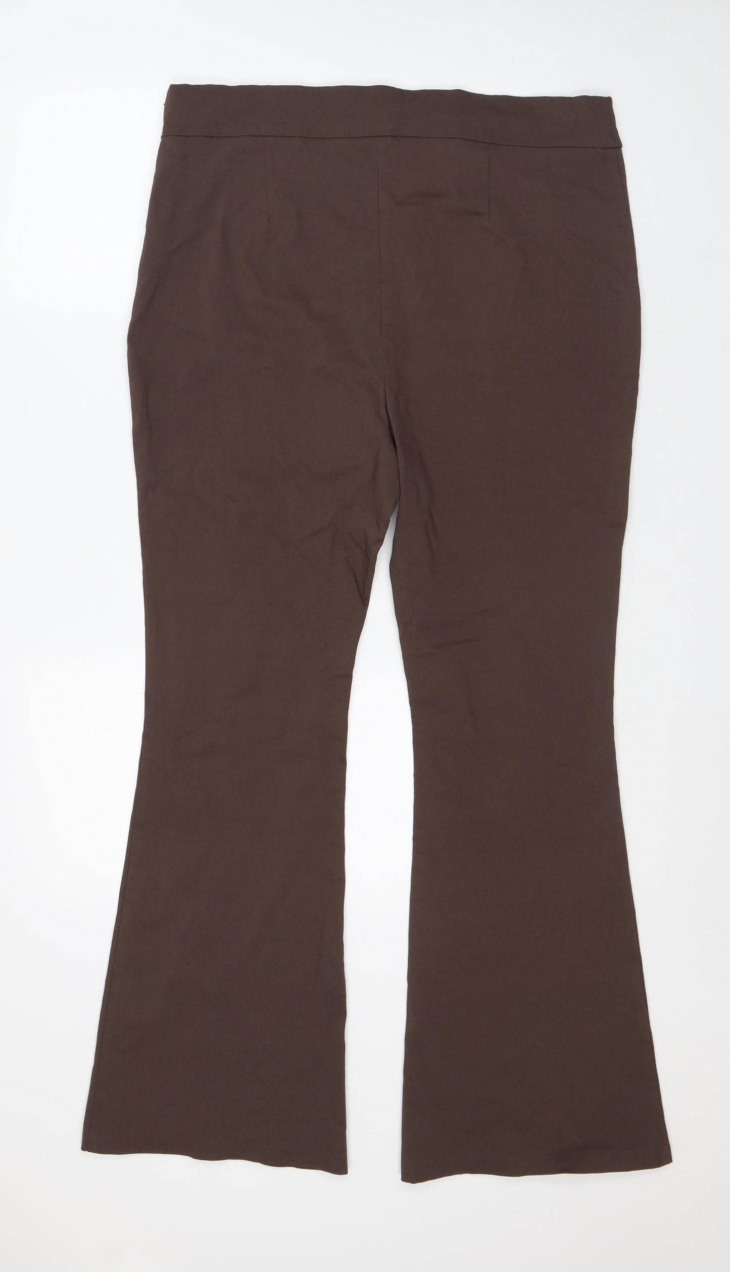 Primark Womens Brown Viscose Trousers Size 20 L30 in Regular