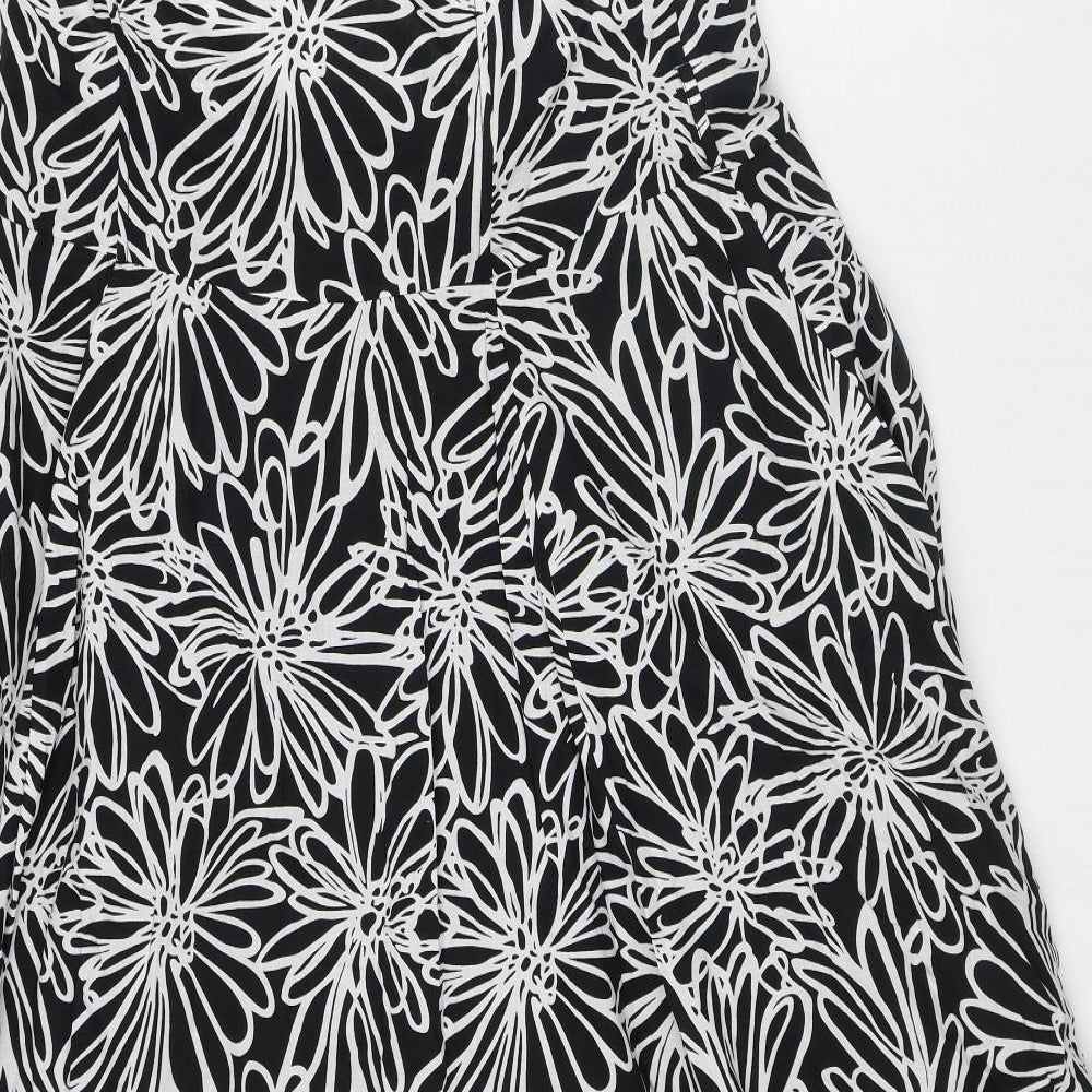 Atmosphere Womens White Geometric Cotton A-Line Size 18 Off the Shoulder