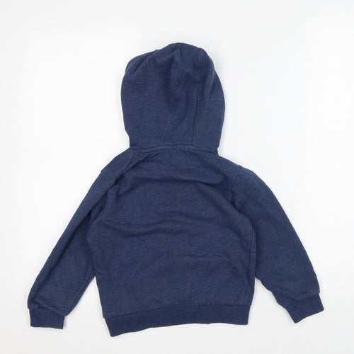 Jeff & Co Boys Blue Geometric Cotton Pullover Hoodie Size 5-6 Years - Game on