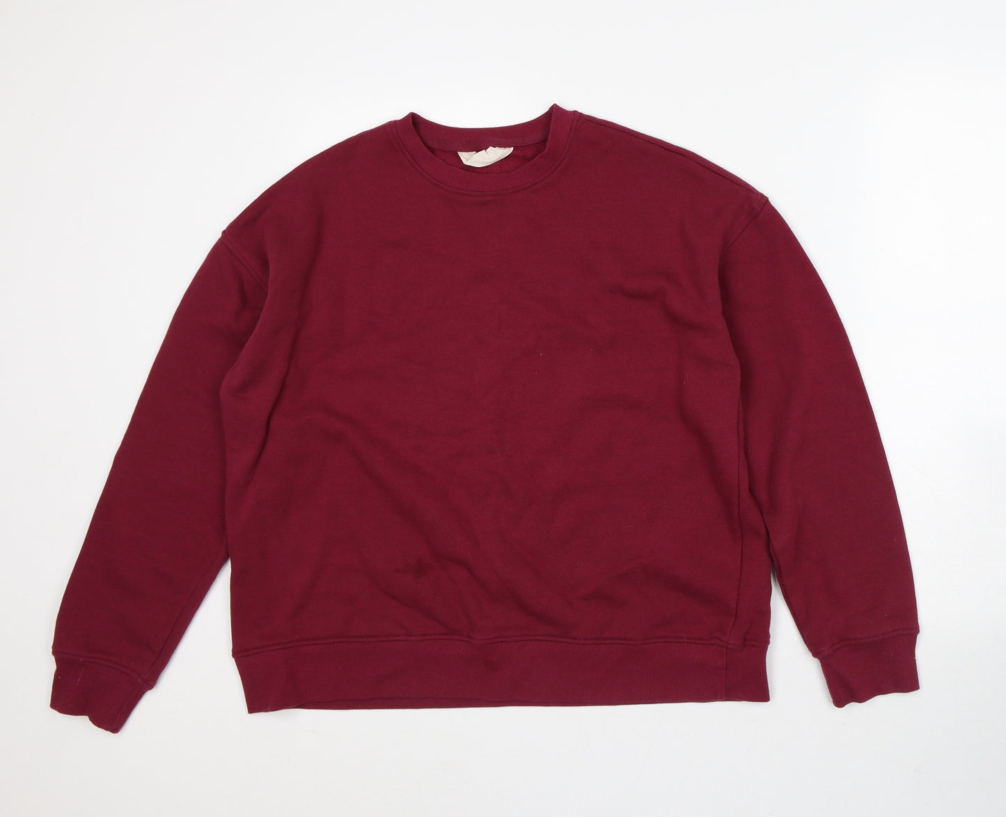 Primark Womens Red Cotton Pullover Sweatshirt Size 12