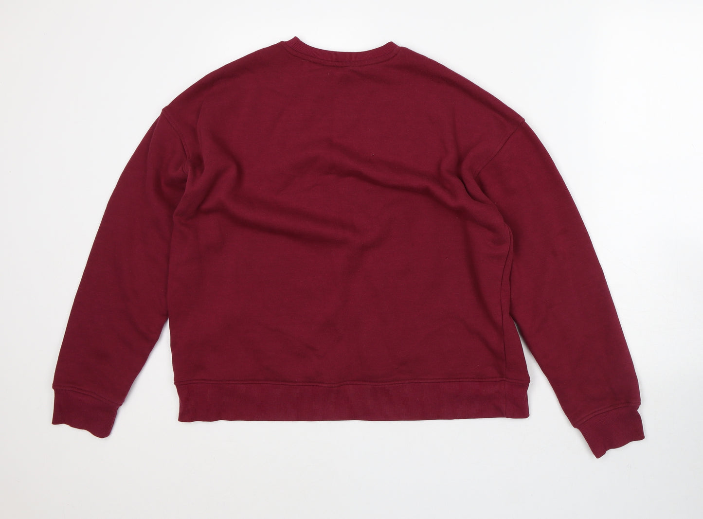 Primark Womens Red Cotton Pullover Sweatshirt Size 12