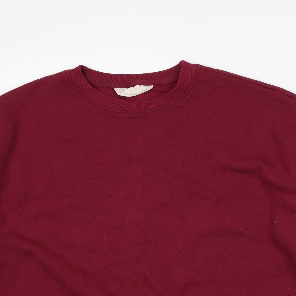 Primark Womens Red Cotton Pullover Sweatshirt Size 12