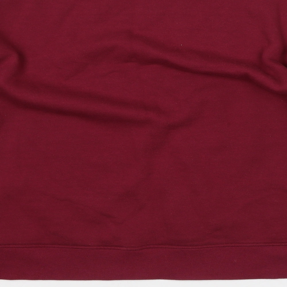 Primark Womens Red Cotton Pullover Sweatshirt Size 12