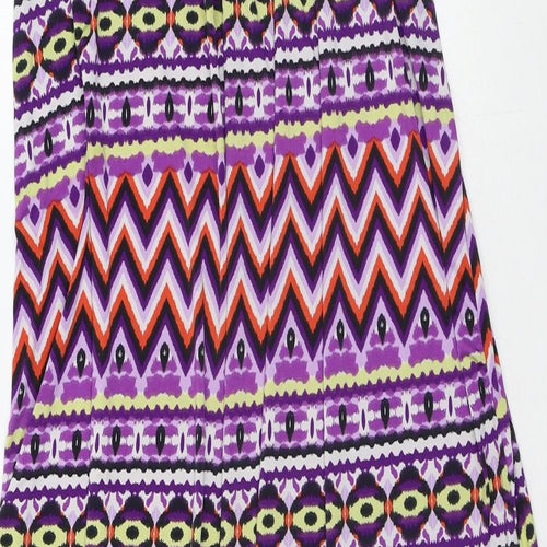 Boohoo Womens Multicoloured Geometric Polyester Maxi Size 16 Off the Shoulder