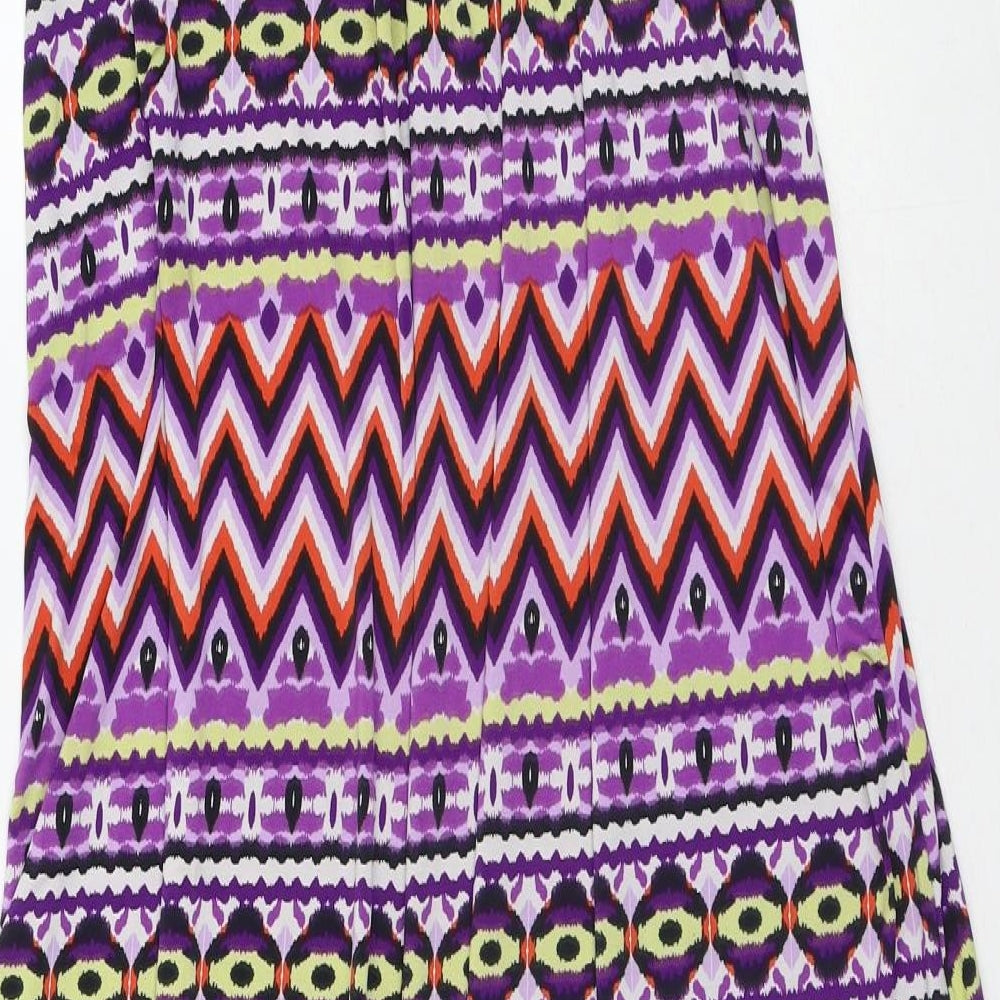 Boohoo Womens Multicoloured Geometric Polyester Maxi Size 16 Off the Shoulder
