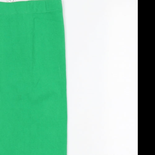 Zara Womens Green Cotton Straight & Pencil Skirt Size XS